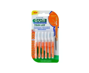 Cepillo Interdental Viaje Gum 1412 Trav-Ler Ultrafino 0.9 Mm Cilindrico 6u