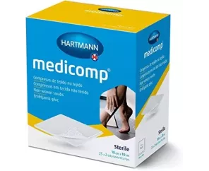 MEDICOMP COMPRESAS DE TEJIDO NO TEJIDO ESTERILES  50 UNIDADES 10 CM X 10 CM