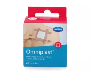 Esparadrapo Hipoalergico Omniplast Tejido Resistente 1 Unidad 5 M X 2,5 Cm