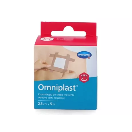 Gesso Hipoalérgico Tecido Resistente Omniplast 1 Unidade 5 M X 2,5 Cm