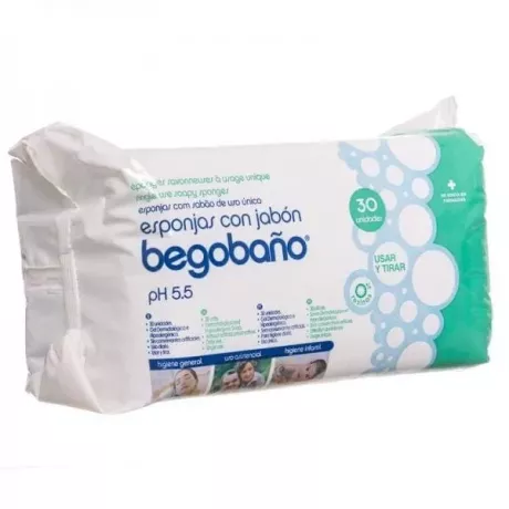 Begobaño Esponja Enjabonada Desechable  30 Esponjas