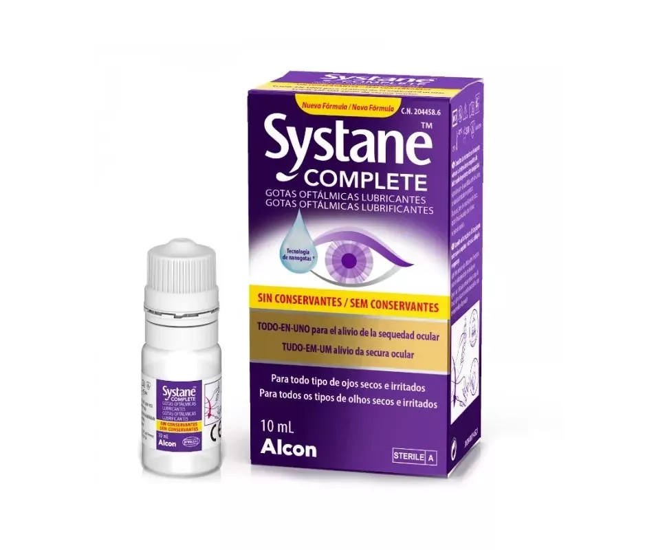 SYSTANE COMPLETE GOTAS OFTALMICAS LUBRICANTES SIN CONSERVANTES 1 FRASCO 10 ML