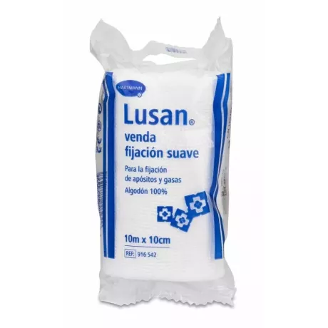 Bandagem de Gaze Hidrofílica Cambric Lusan Fixação Suave 1 Unidade 10 X 10 Cm