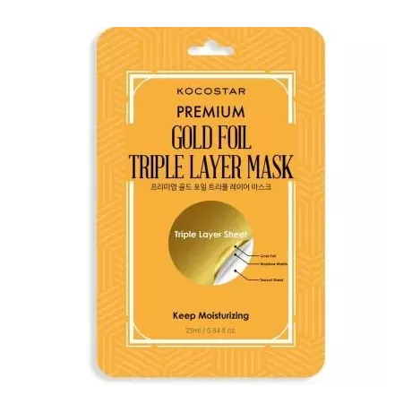 Gold Foil Triple Layer Mask  25ml Kocostar