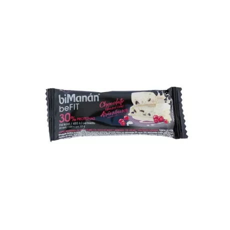 BIMANAN BEFIT BARRITA 35 G SABOR CHOCOLATE BLANCO CON ARANDANOS