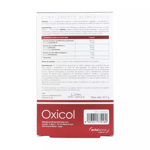 OXICOL 28 CAPSULAS