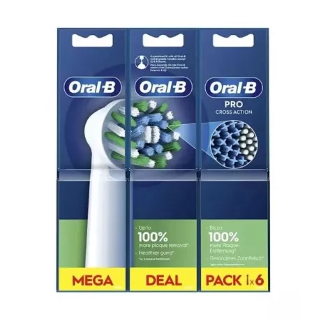 CEPILLO DENTAL ELECTRICO RECAMBIO ORAL-B PRO CROSS ACTION 3 XXL 6 CABEZALES DE RECAMBIO