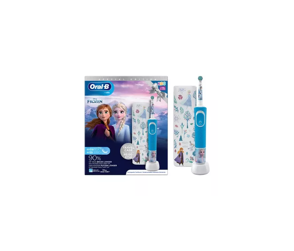 Cepillo Dental Electrico Recargable Infantil Oral-B Kids Frozen Ii Con Estuche De Viaje