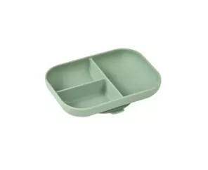 Plato Silicona Dividido Ventosa Verde Suavinex
