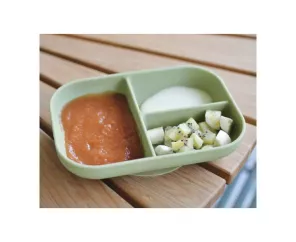 Plato Silicona Dividido Ventosa Verde Suavinex