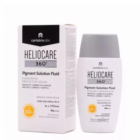 HELIOCARE 360º PIGMENT SOLUTION FLUID PROTECTOR SOLAR PROTEGE CORRIGE Y UNIFICA SPF50+  1 ENVASE