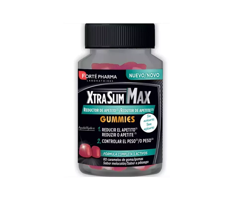 XTRASLIM MAX REDUCTOR APETITO GUMMIES  60 CARAMELOS DE GOMA SABOR MELOCOTON