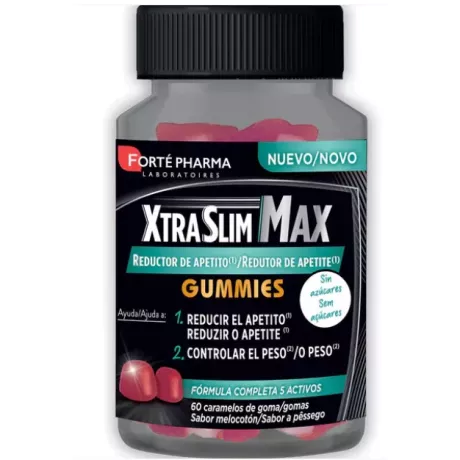 XTRASLIM MAX REDUCTOR APETITO GUMMIES  60 CARAMELOS DE GOMA SABOR MELOCOTON