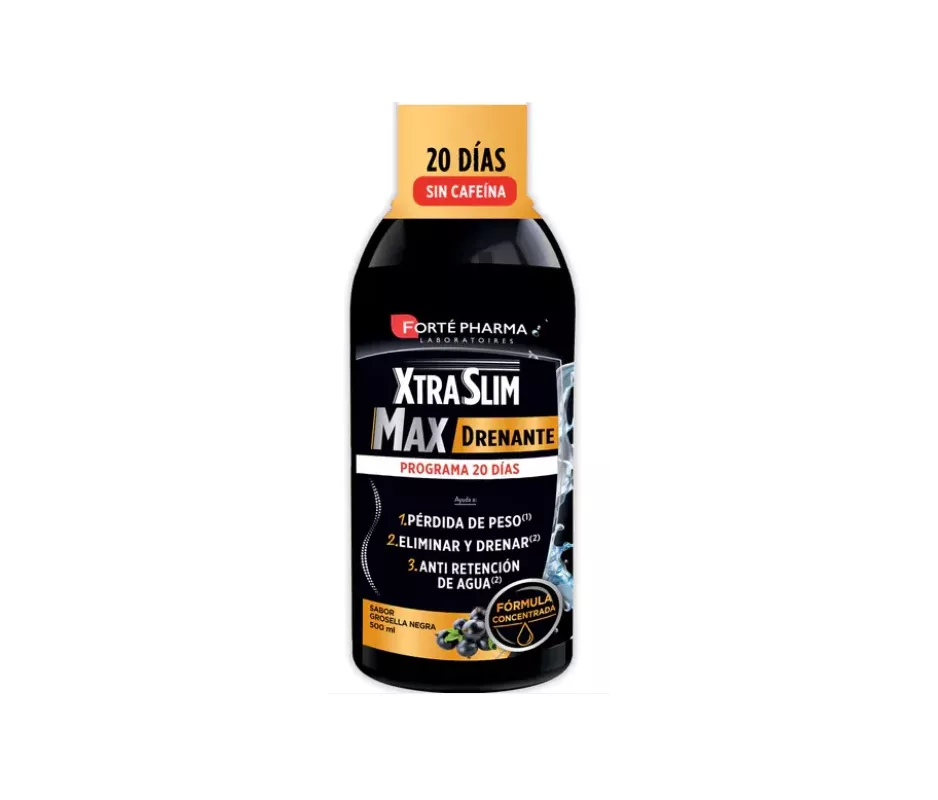 XTRASLIM MAX DRENANTE  1 FRASCO 500 ML SABOR GROSELLA NEGRA