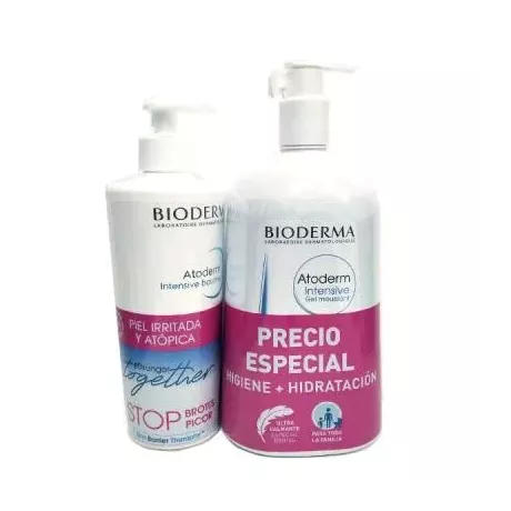 Pack Atoderm Intensive Baume 500Ml + Gel 1L Bioderma