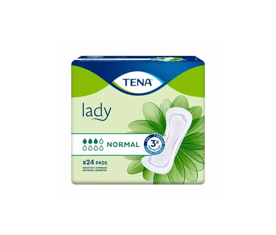 ABSORBENTE INCONTINENCIA ORINA LIGERA TENA LADY NORMAL 24 UNIDADES