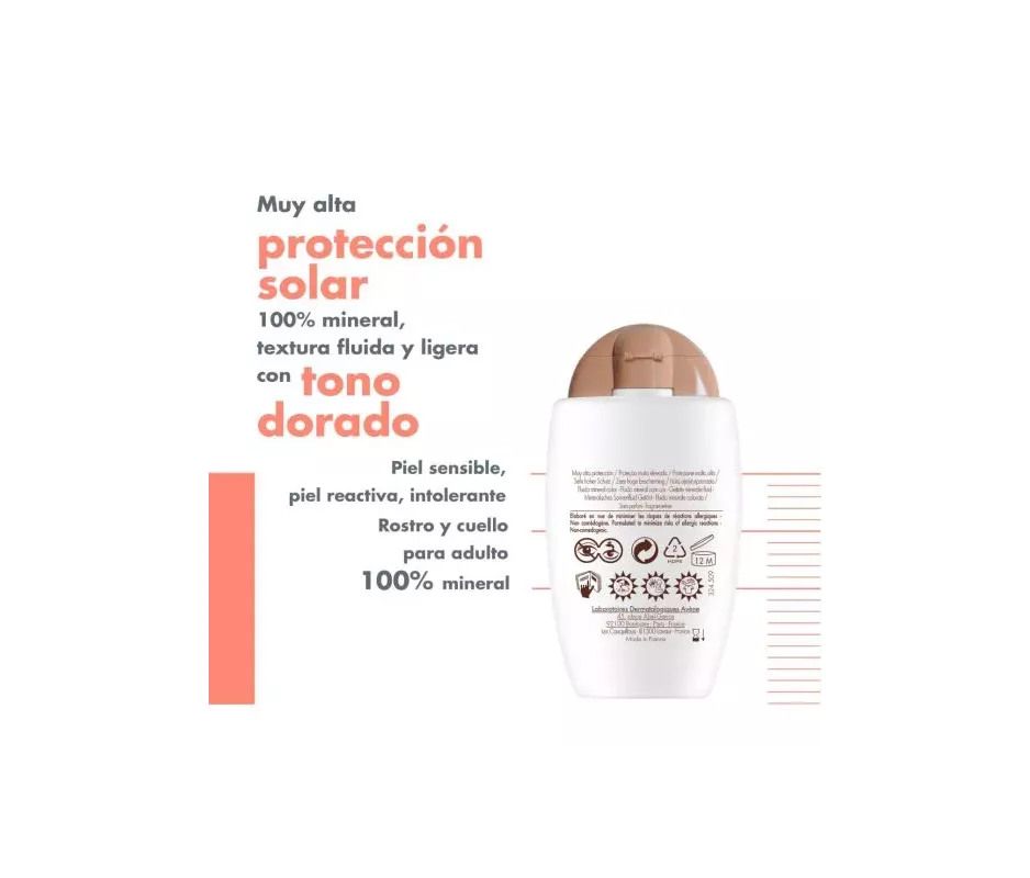 Avene Fluido Mineral Spf 50+ Color 1 Envase 40 Ml