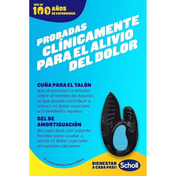 Plantillas Tobillo Y Talón Scholl In-Balance Talla M 1 Par