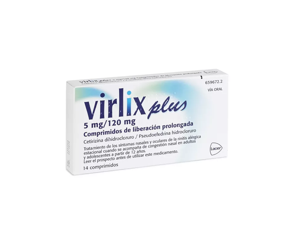 VIRLIX PLUS 5 MG/120 MG 14 COMPRIMIDOS LIBERACION PROLONGADA