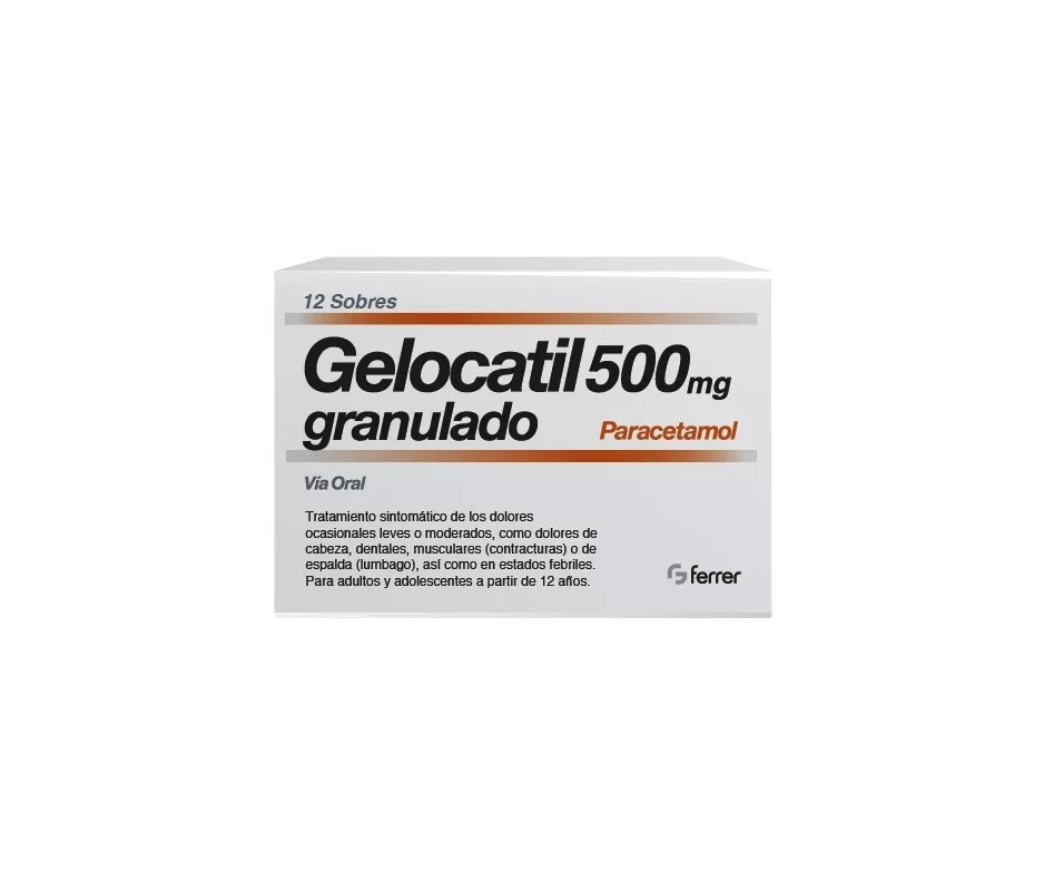 GELOCATIL 500 MG 12 SOBRES GRANULADO ORAL