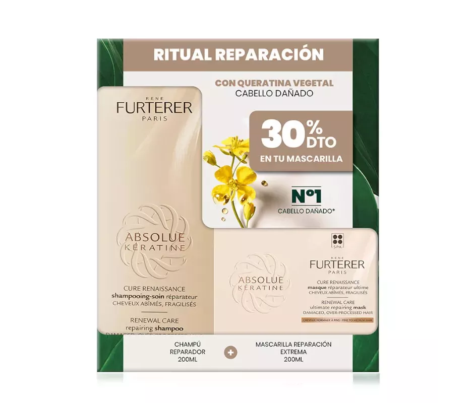 PACK ABSOLUE KERATINE + MASCARILLA REPARACION RENE FURTERER