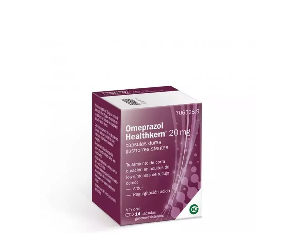 OMEPRAZOL HEALTHKERN 20 MG 14 CAPSULAS GASTRORRESISTENTES (FRASCO)