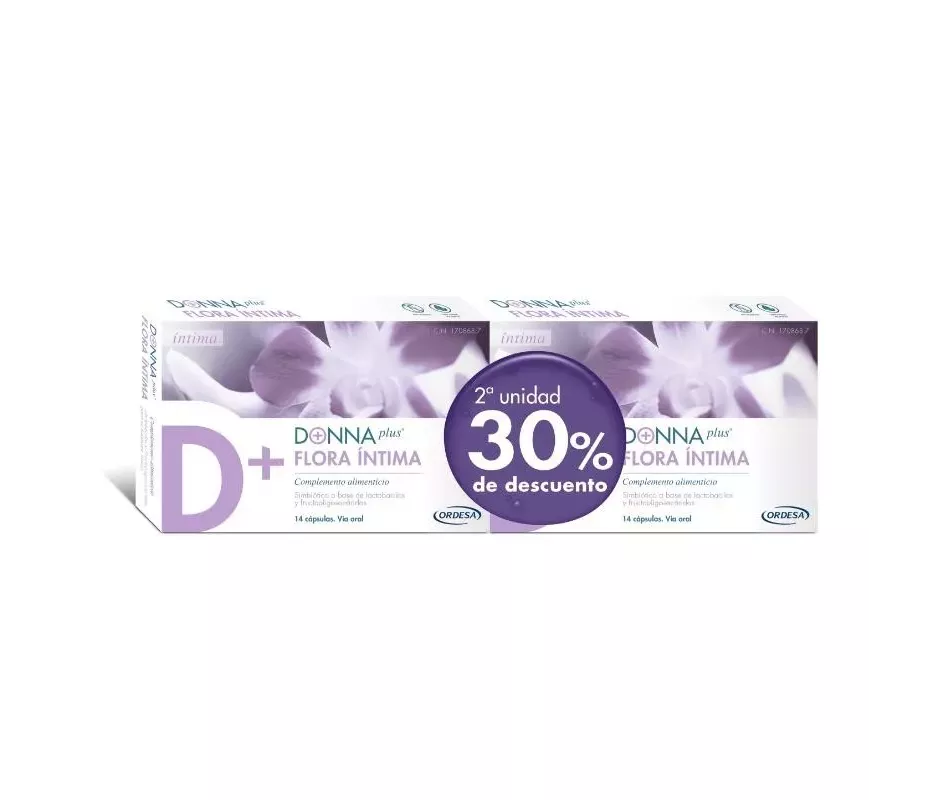 DONNA PLUS+ FLORA INTIMA  DUPLO 28 CAPSULAS ORDESA