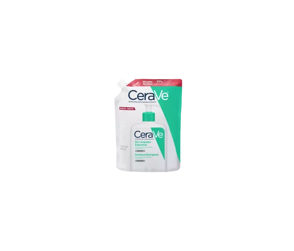 CERAVE LIMPIADOR ESPUMOSO  1 ENVASE 473 ML RECARGA