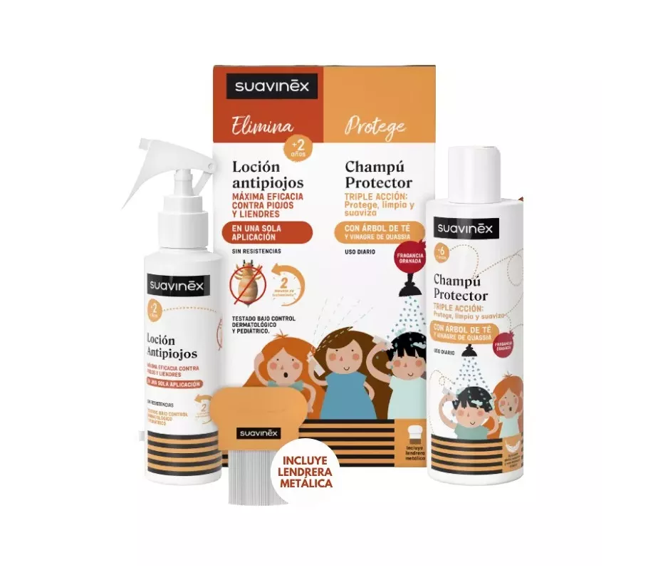 SUAVINEX SET ANTIPIOJOS LOCION + CHAMPU PROTECTOR ARBOL DEL TE