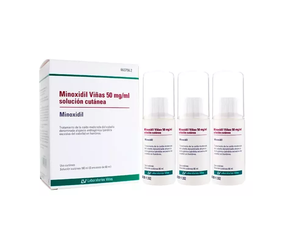 Minoxidil Videira 50 Mg/Ml Solução Cutânea 3 Fras