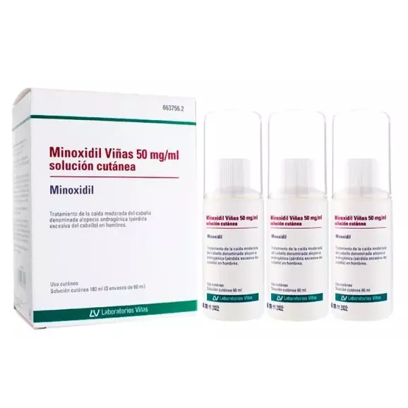 Minoxidil Videira 50 Mg/Ml Solução Cutânea 3 Fras