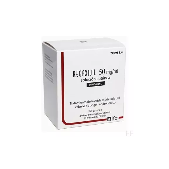 Regaxidil 50 Mg / Ml Solucion Cutanea 4 Frascos 60 Ml Regaxidil 50 Mg / Ml Solucion Cutanea 4 Frascos 60 Ml