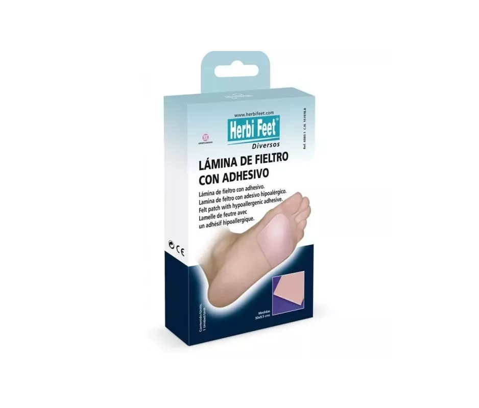 HERBI FEET LAMINA DE FIELTRO CON ADHESIVO  50X 9 CM