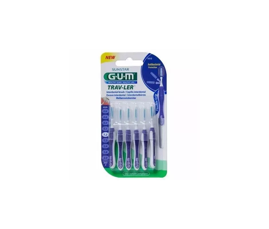 ESCOVA INTERDENTAL DE VIAGEM 1512 TRAV-LER EXTRA FINA 1,2 MM CILÍNDRICA 6